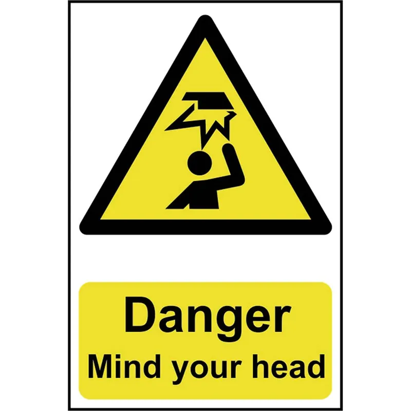 Scan Danger Mind Your Head Sign