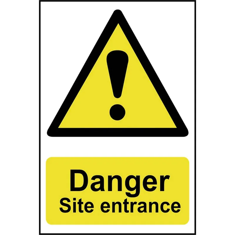 Scan Danger Site Entrance Sign