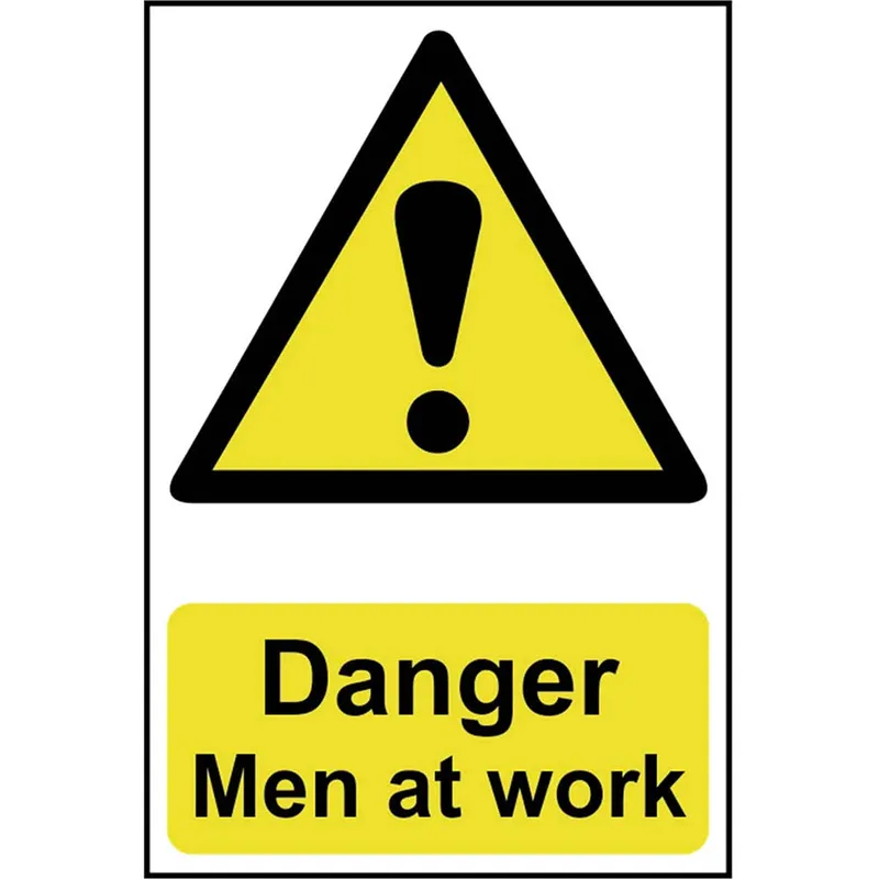 Scan Danger Men At Work Sign