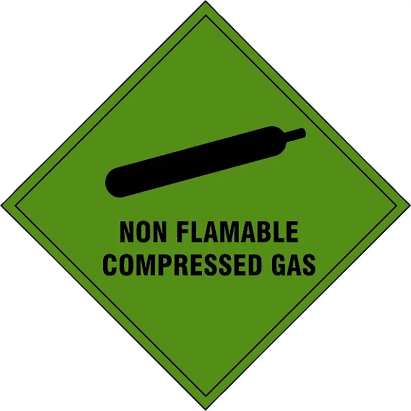 Scan Non Flammable Compressed Gas Sign