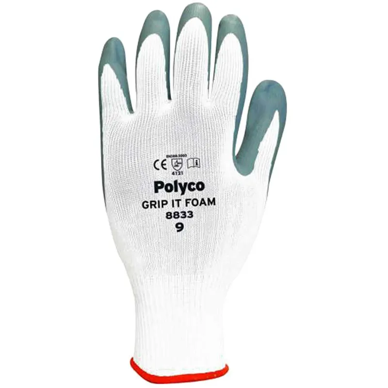 Polyco Grip It Foam Safety Nitrile Gloves