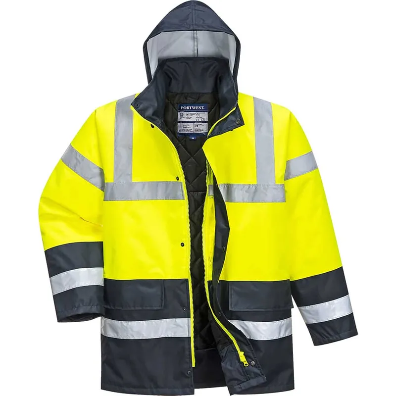 Oxford Weave 300D Class 3 Hi Vis Contrast Traffic Jacket