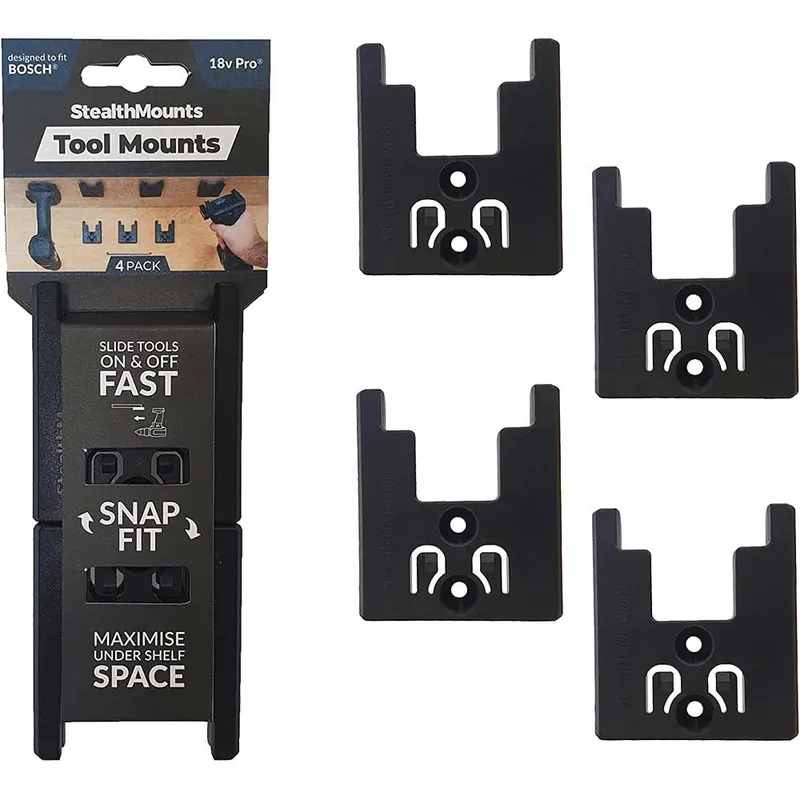Stealth Mounts 4 Pack Tool Mounts for Bosch 18V Pro Blue Tools