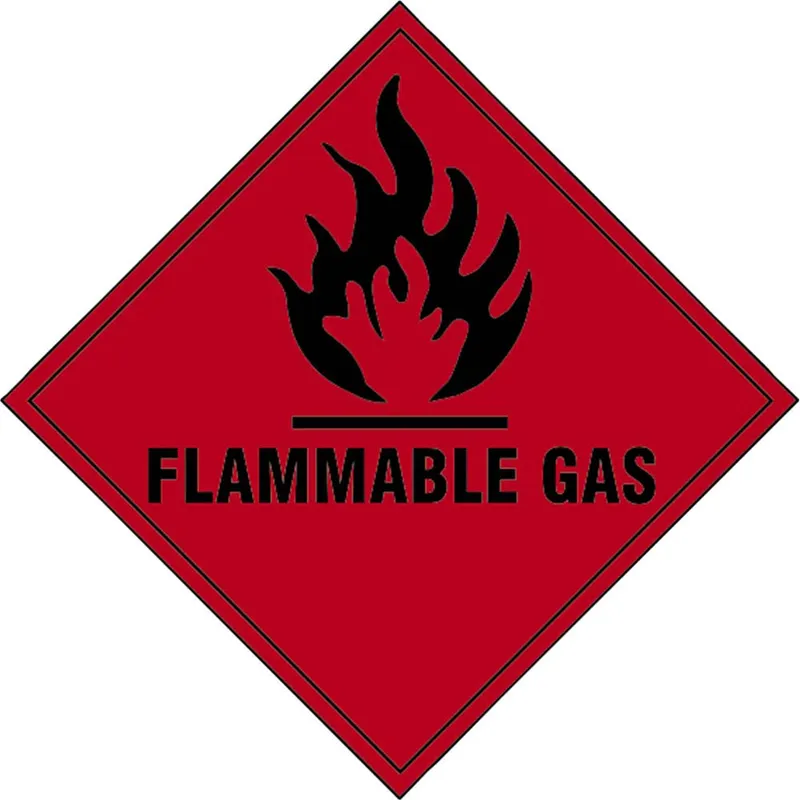 Scan Flammable Gas Sign