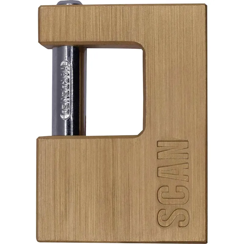 Scan Brass Shutter Padlock