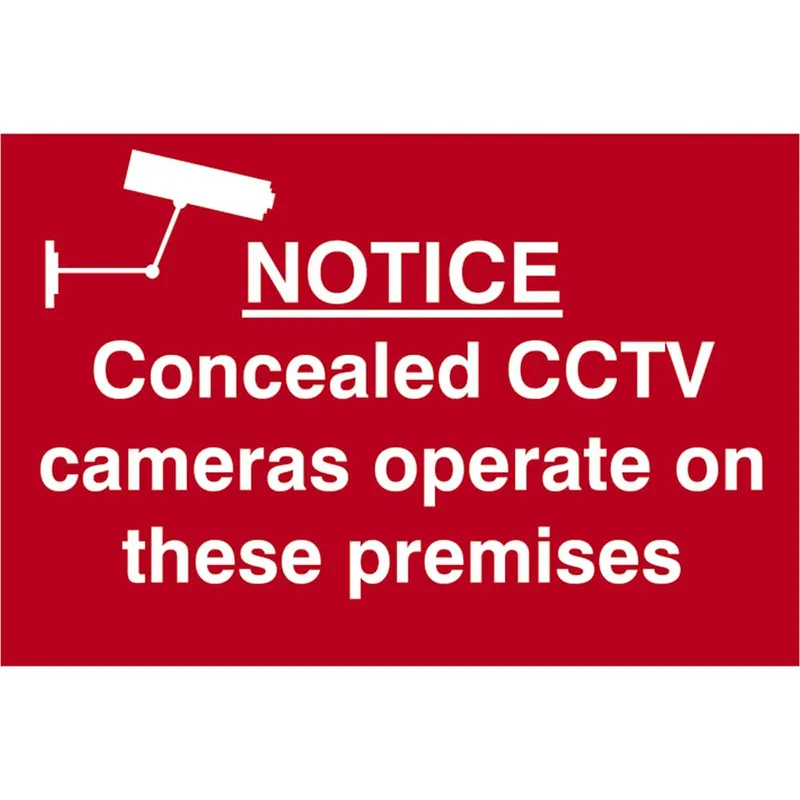 Scan Notice Concealed CCTV Cameras Operate On These Premises Sign