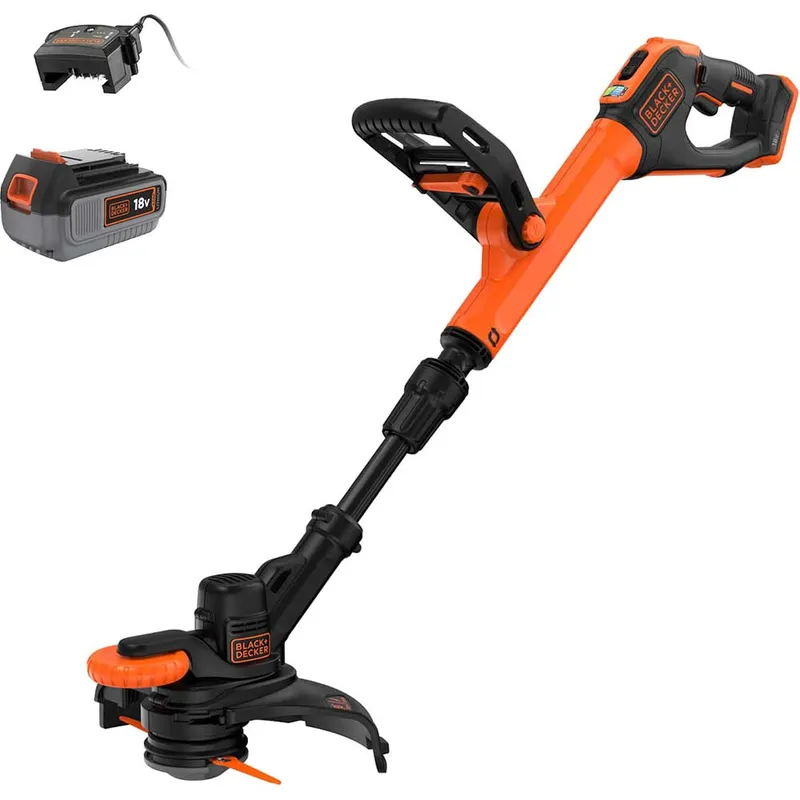 Black and Decker BCSTR918 18v Cordless Resin Blade Telescopic Grass Trimmer and Edger 280mm