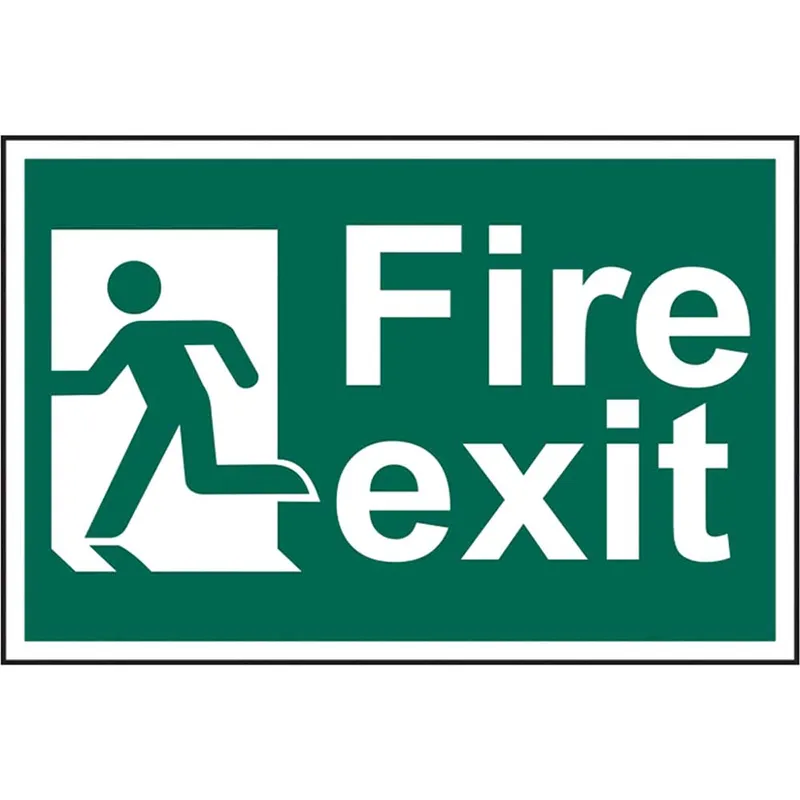 Scan Fire Exit Man Running Left PVC Sign