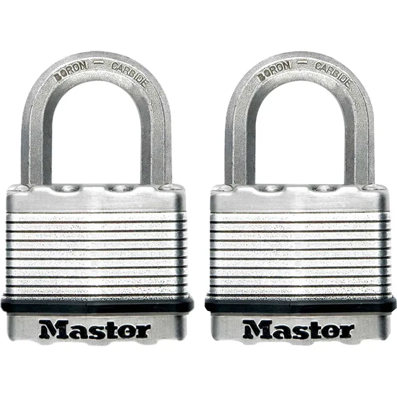 Masterlock Excell Laminated Steel Padlock Pack of 2 Keyed Alike