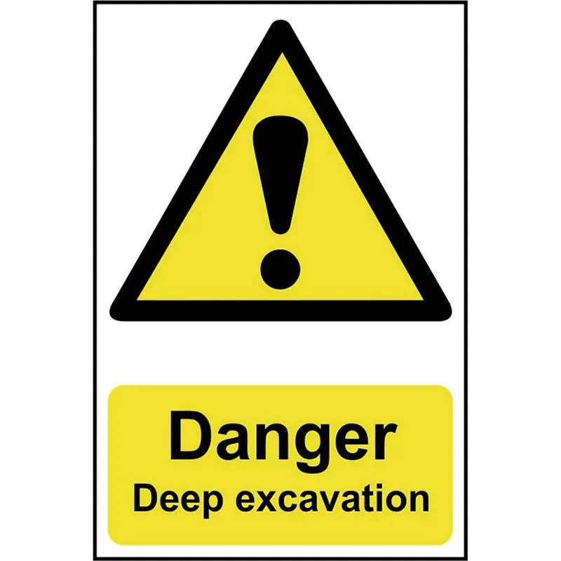 Scan Danger Deep Excavation Sign