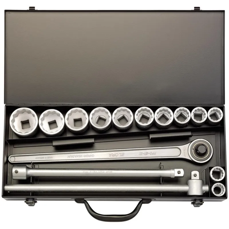 Elora 15 Piece 3/4" Drive Bi Hex Socket Set Imperial