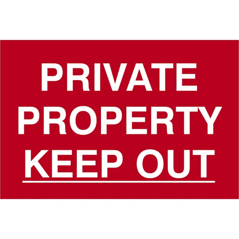 Scan Private Property Keep Out Sign