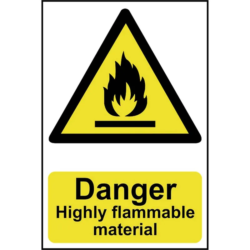 Scan Danger Highly Flammable Material Sign