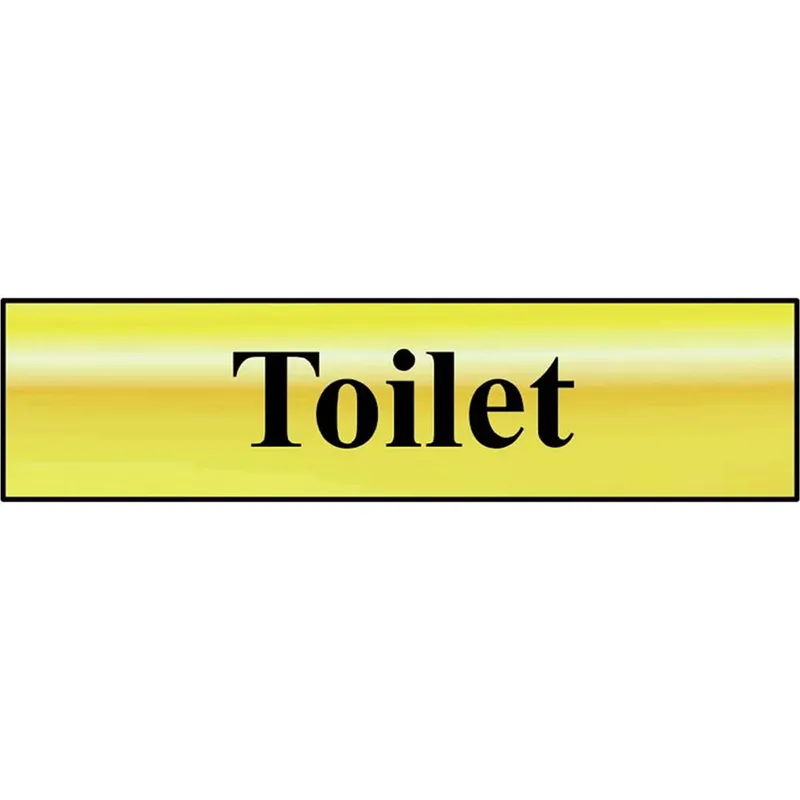 Scan Brass Effect Toilet Sign