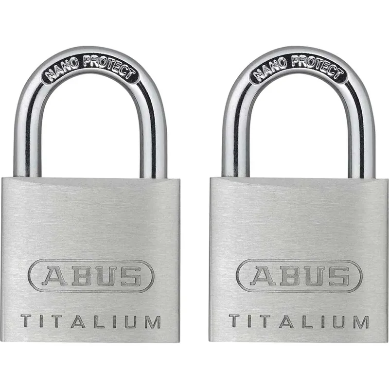Abus 64TI Series Titalium Padlock Pack of 2 Keyed Alike