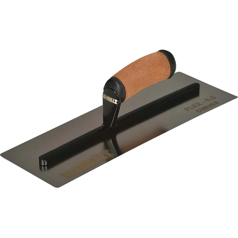 DeWalt Drywall Flex Stainless Steel Curved Trowel Leather Handle