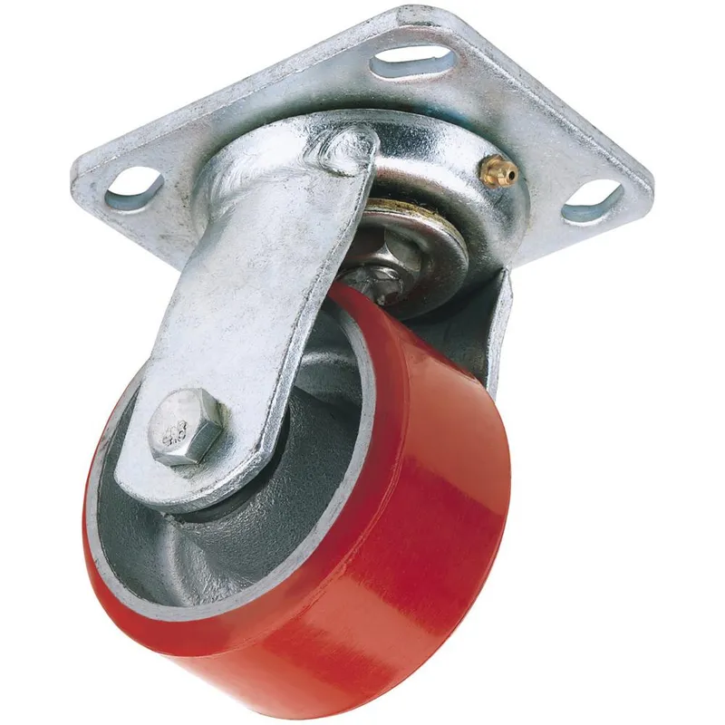 Draper Swivel Plate Fixing Heavy Duty Polyurethane Wheeled Castor