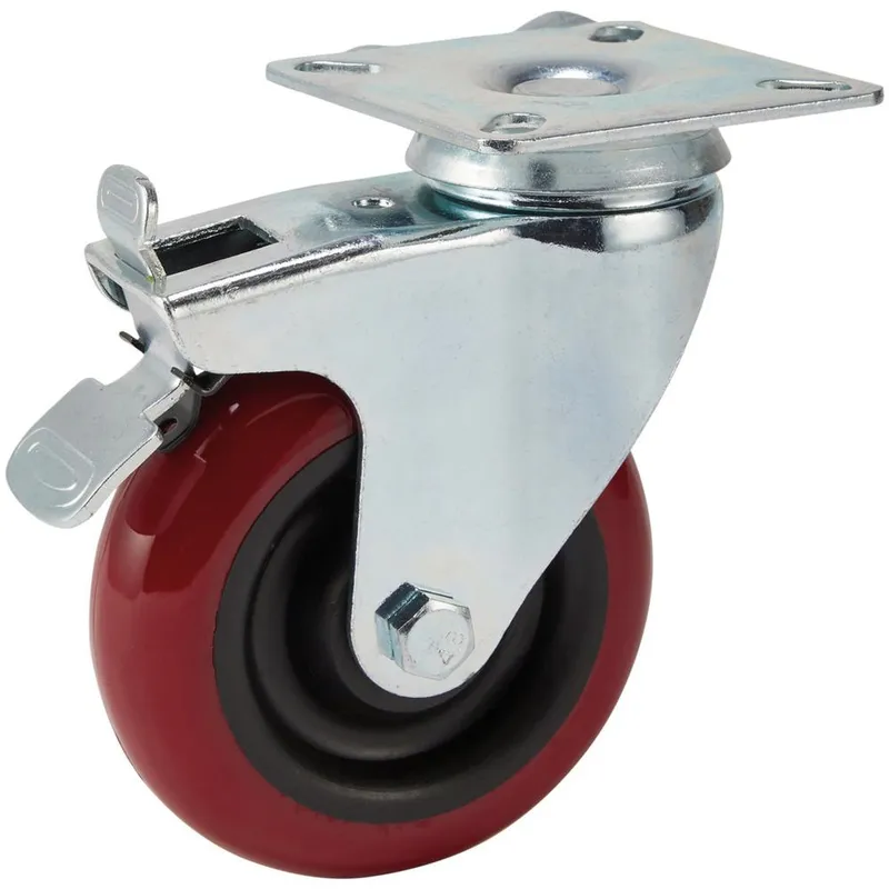 Draper Swivel Plate Fixing Polyurethane Wheeled Castor and Brake