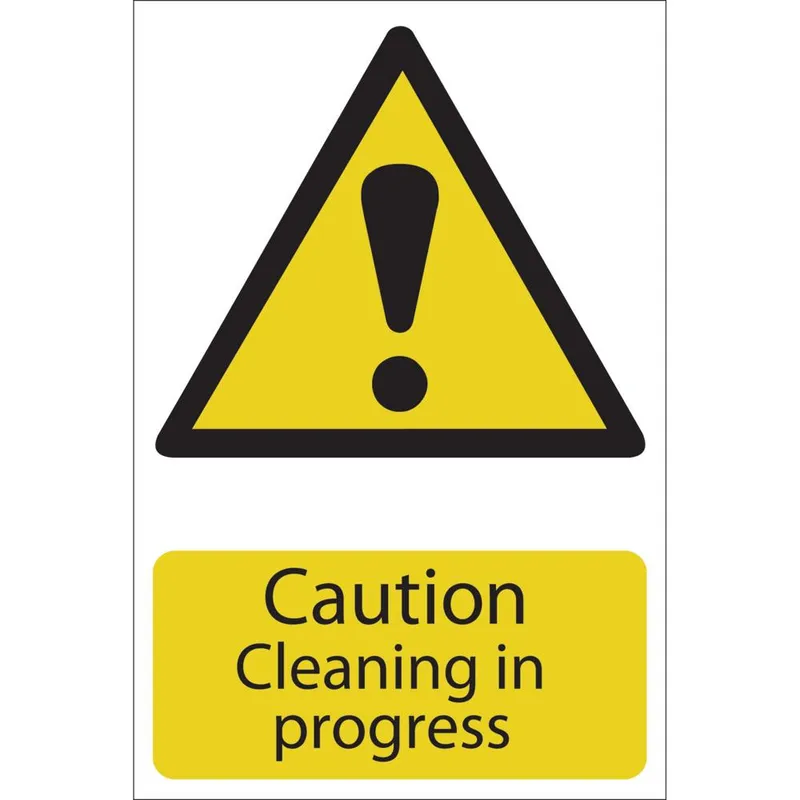 Draper Caution Cleaning in Progress Sign