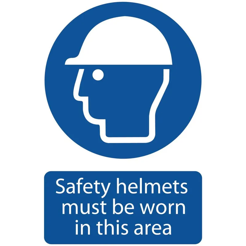 Draper Safety Helmets Must Be Worn In This Area Sign