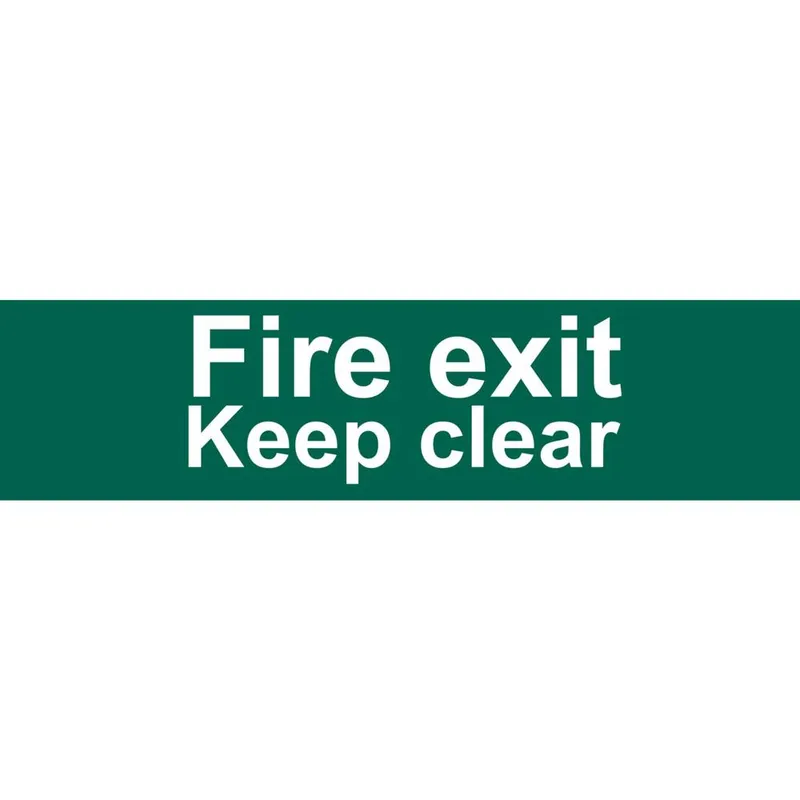 Draper Fire Exit Keep Clear Sign