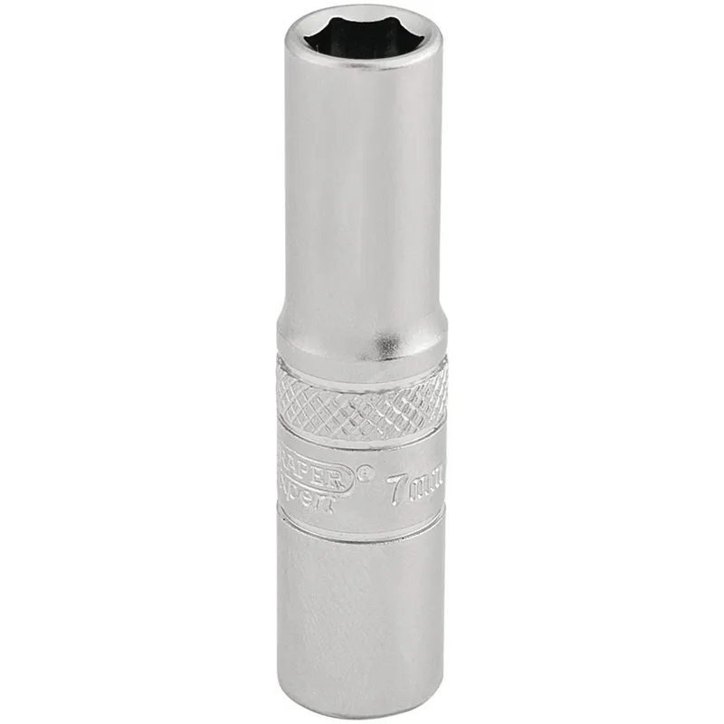 Draper 1/4" Drive Polished Finish Deep Hexagon Socket Metric
