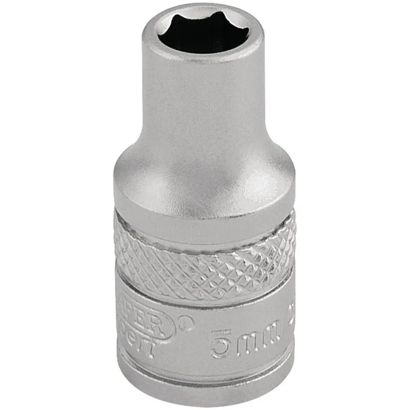 Draper 1/4" Drive Satin Finish Hexagon Socket Metric