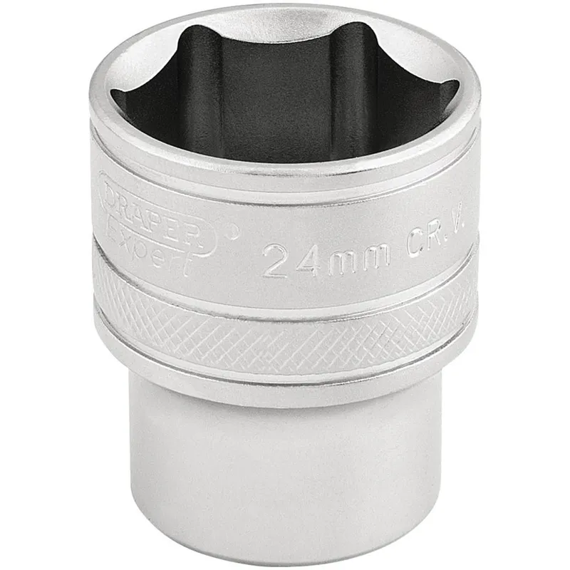 Draper 1/2" Drive Satin Finish Hexagon Socket Metric