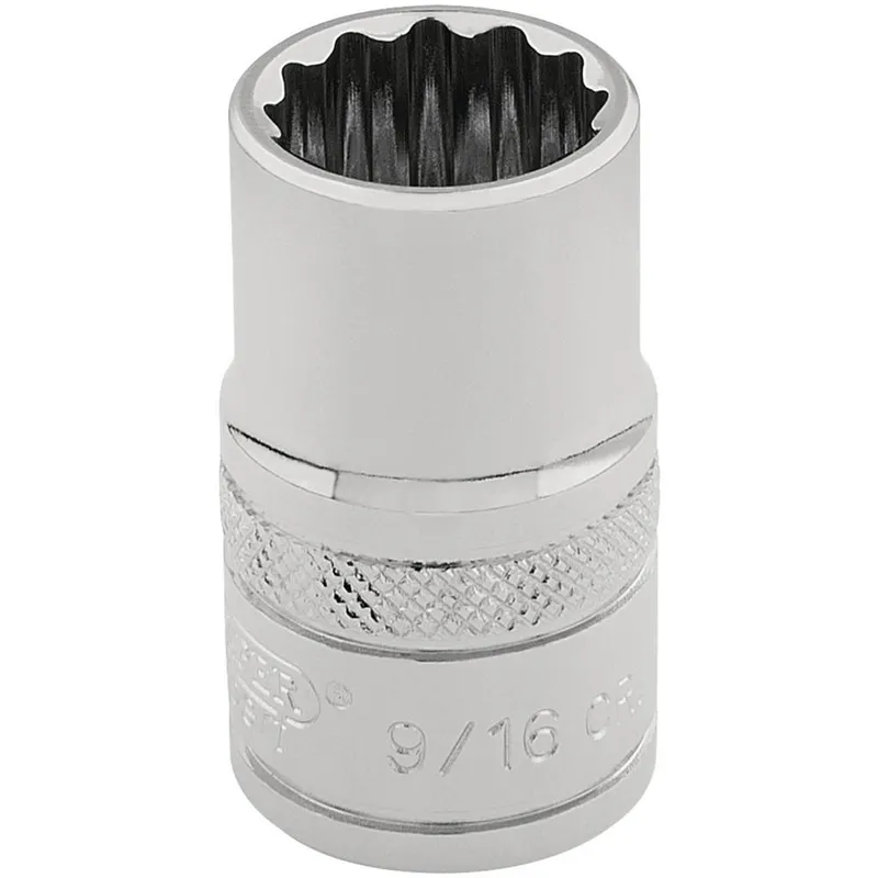 Draper 3/8" Drive Polished Finish Hi Torq Bi Hexagon Socket Imperial