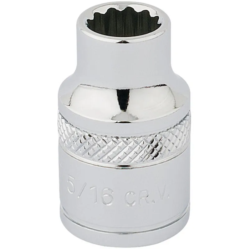 Draper 3/8" Drive Polished Finish Hi Torq Bi Hexagon Socket Imperial