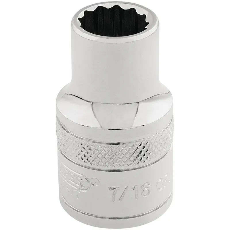 Draper 3/8" Drive Polished Finish Hi Torq Bi Hexagon Socket Imperial