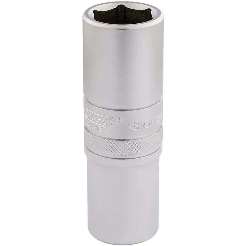Draper 1/2" Drive Satin Finish Deep Hexagon Socket Metric