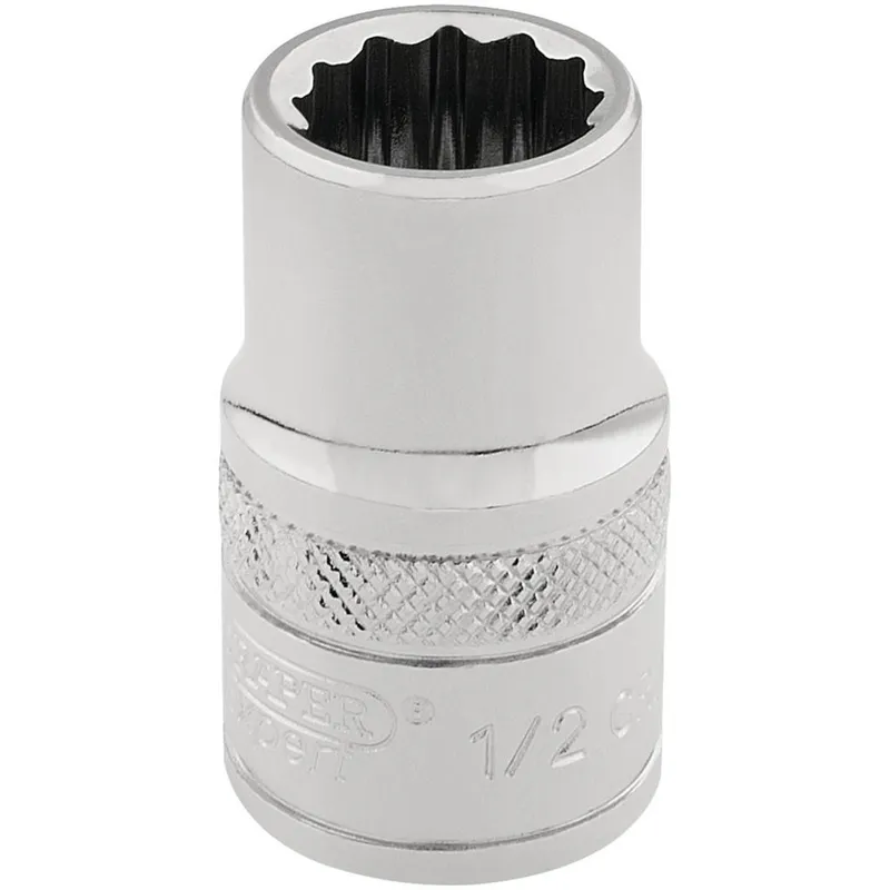 Draper 3/8" Drive Polished Finish Hi Torq Bi Hexagon Socket Imperial