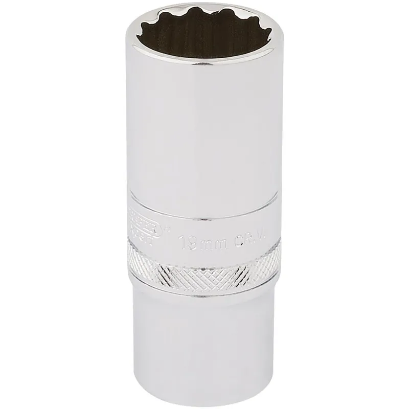 Draper 3/8" Drive Polished Finish Hi-Torq Deep Bi Hexagon Socket Metric
