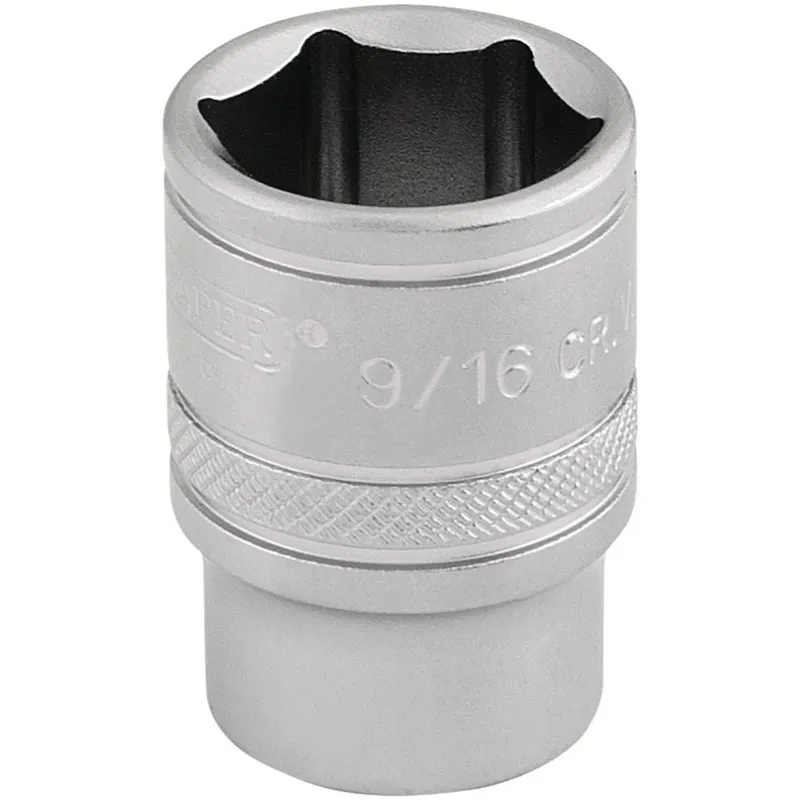 Draper 3/8" Drive Satin Finish Hexagon Socket Imperial