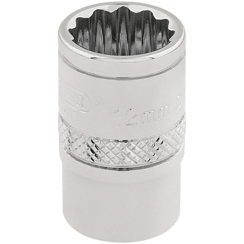 Draper 3/8" Drive Polished Finish Hi Torq Bi Hexagon Socket Metric