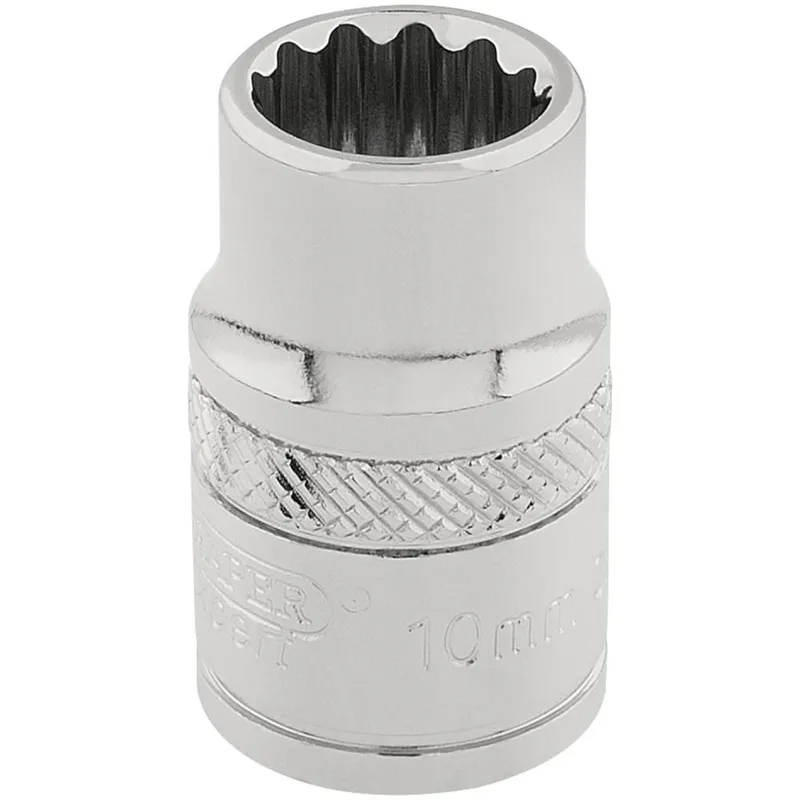 Draper 3/8" Drive Polished Finish Hi Torq Bi Hexagon Socket Metric
