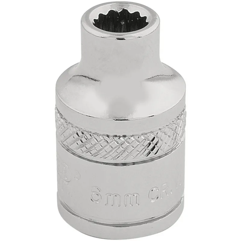 Draper 3/8" Drive Polished Finish Hi Torq Bi Hexagon Socket Metric