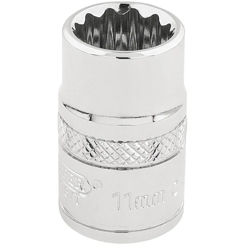 Draper 3/8" Drive Polished Finish Hi Torq Bi Hexagon Socket Metric