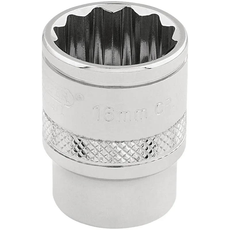 Draper 3/8" Drive Polished Finish Hi Torq Bi Hexagon Socket Metric