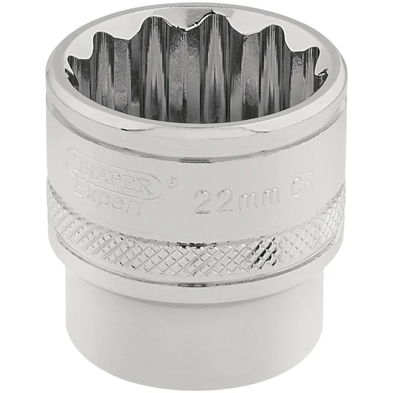 Draper 3/8" Drive Polished Finish Hi Torq Bi Hexagon Socket Metric