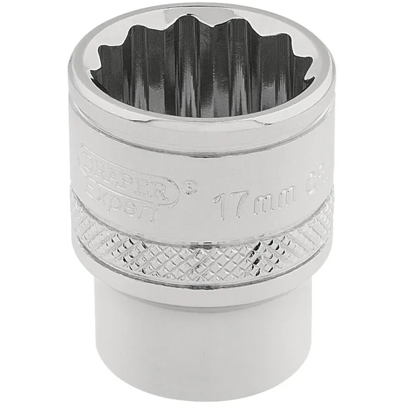 Draper 3/8" Drive Polished Finish Hi Torq Bi Hexagon Socket Metric