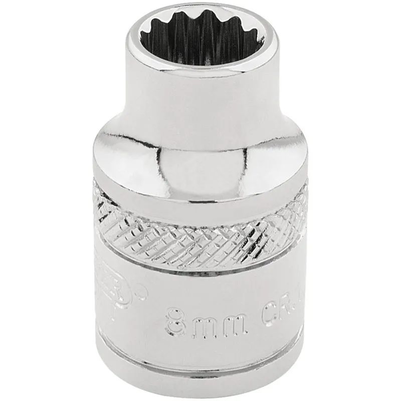 Draper 3/8" Drive Polished Finish Hi Torq Bi Hexagon Socket Metric