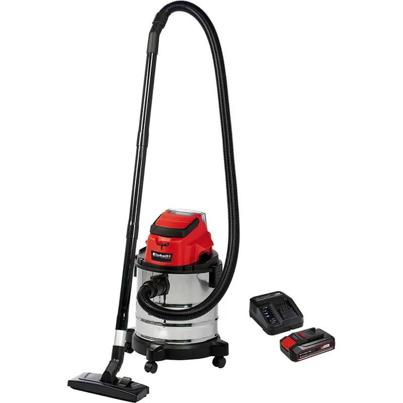 Einhell TC-VC 18/20 Li S 18v Cordless Stainless Steel Wet and Dry Vacuum Cleaner 20L