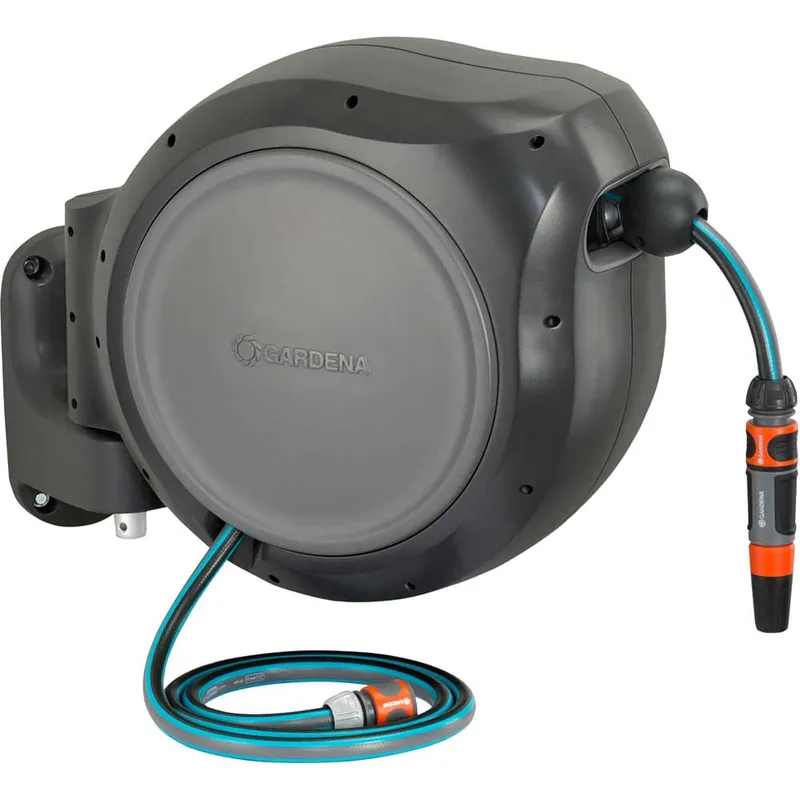 Gardena Wall Mounted Automatic Roll Up Retractable Hose Reel