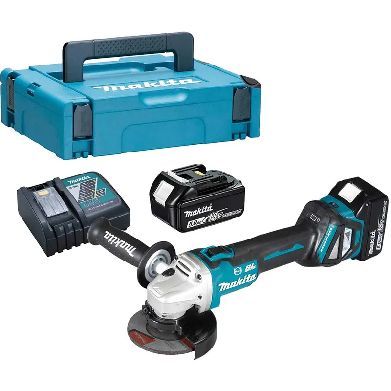 Makita DGA463 18v LXT Cordless Brushless Slide Switch Angle Grinder 115mm