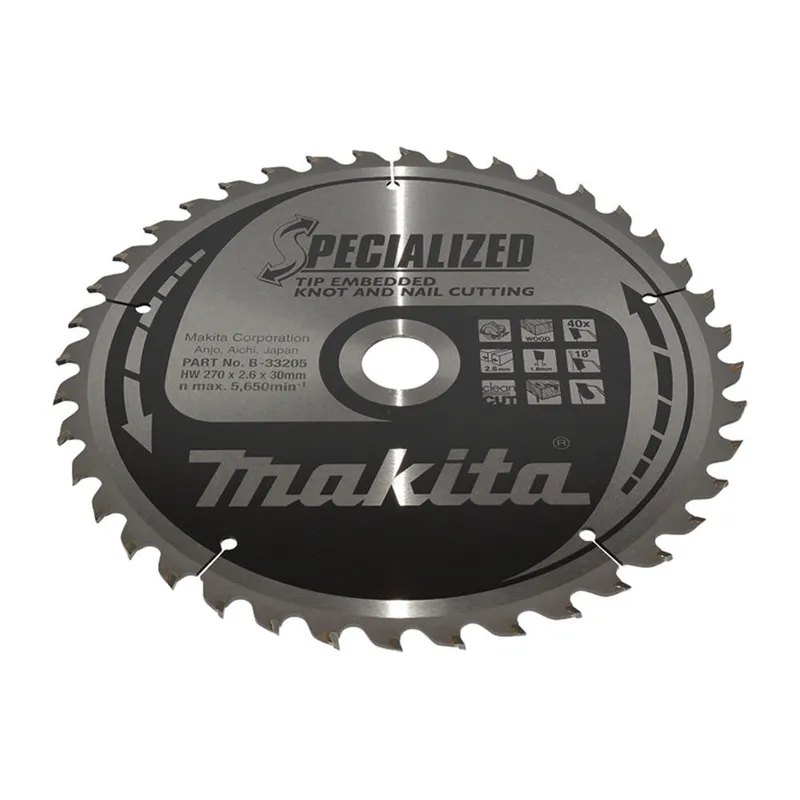 Makita SPECIALIZED Circular Saw Blade for Knot and Nail Cutting