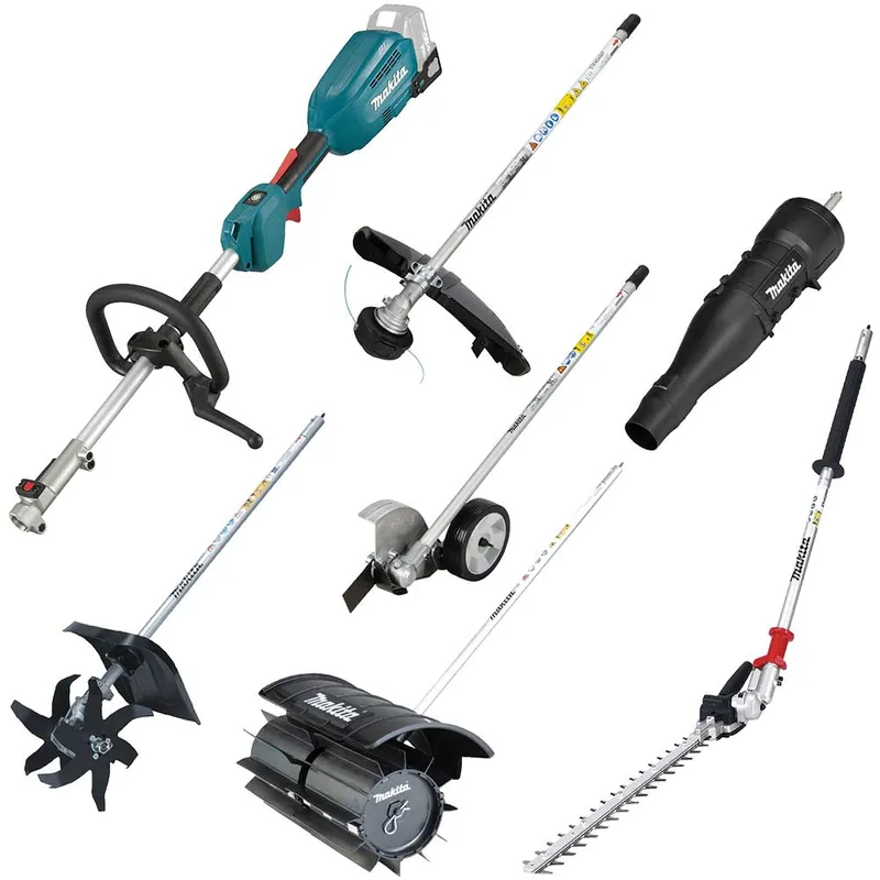 Makita DUX18 18v LXT Cordless Brushless Split Shaft Garden Multi Tool Set