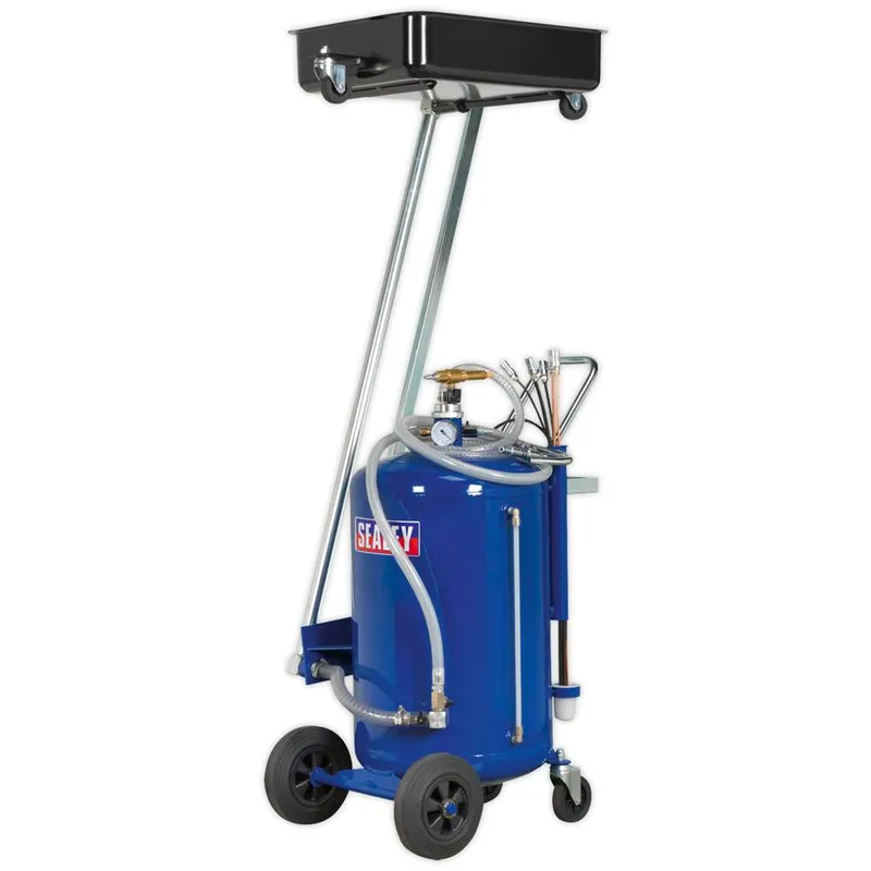 Sealey AK462DX Mobile Oil Drainer Cantilever Air Discharge and Probes