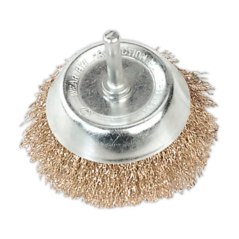 Sealey Brassed Steel Wire Cup Brush
